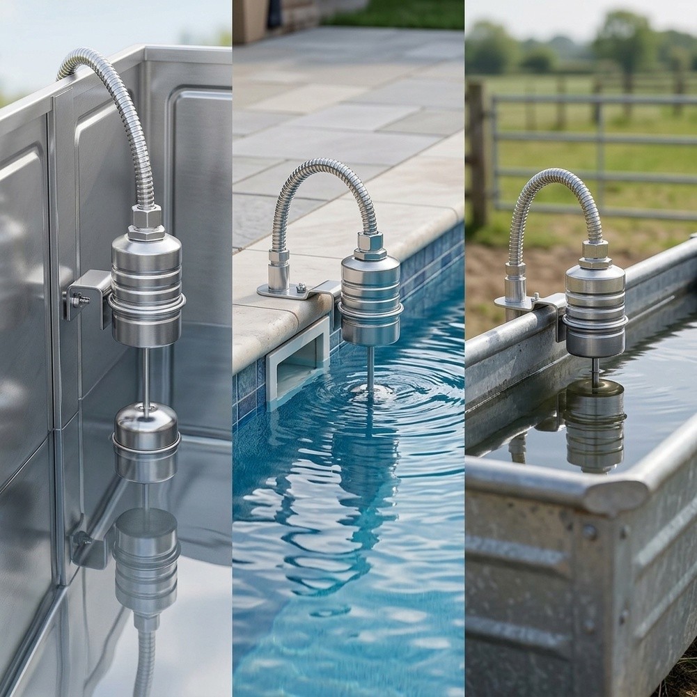 Livestock Water Trough Float Valve - 家畜用給水槽用自動水位制御装置、アクアポニックス用フロートバルブ、304ステンレス鋼製