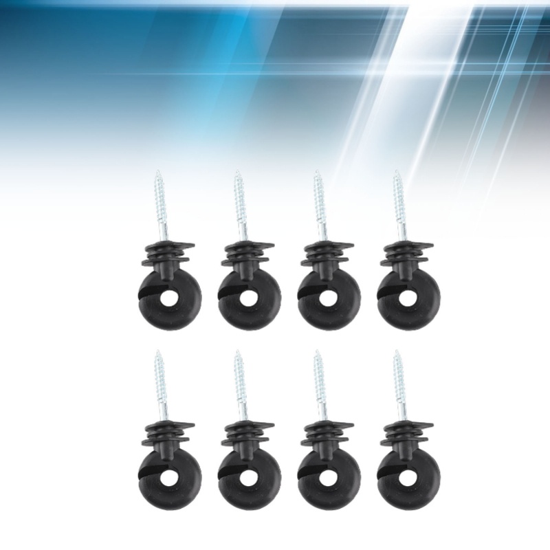 Electric Fence Insulator Post - 100個入り ショートスクリュータイプ リング型絶縁体 電気牧草地フェンス支柱用アクセサリー