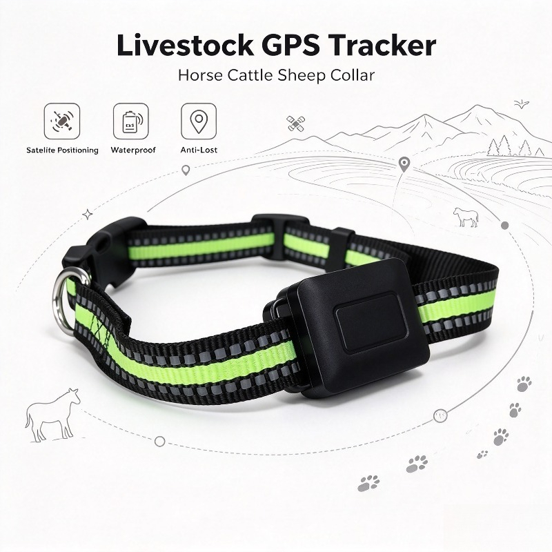 Gps Tracker Cattle Collar - GPS衛星追跡装置。牛、羊、馬、山地放牧用。防水仕様で、家畜の紛失防止に役立つ追跡ロケーター。