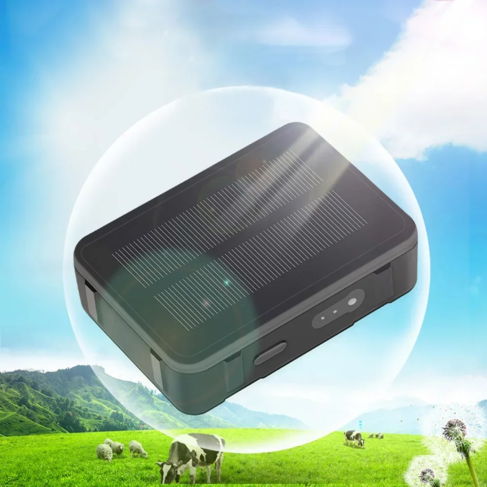 Animal Gps Tracker 4G Solar - 4Gソーラー牛リアルタイムロケーター、スマートトラッカーGPS位置情報、防水牛羊馬ラクダペット追跡装置（動物用）