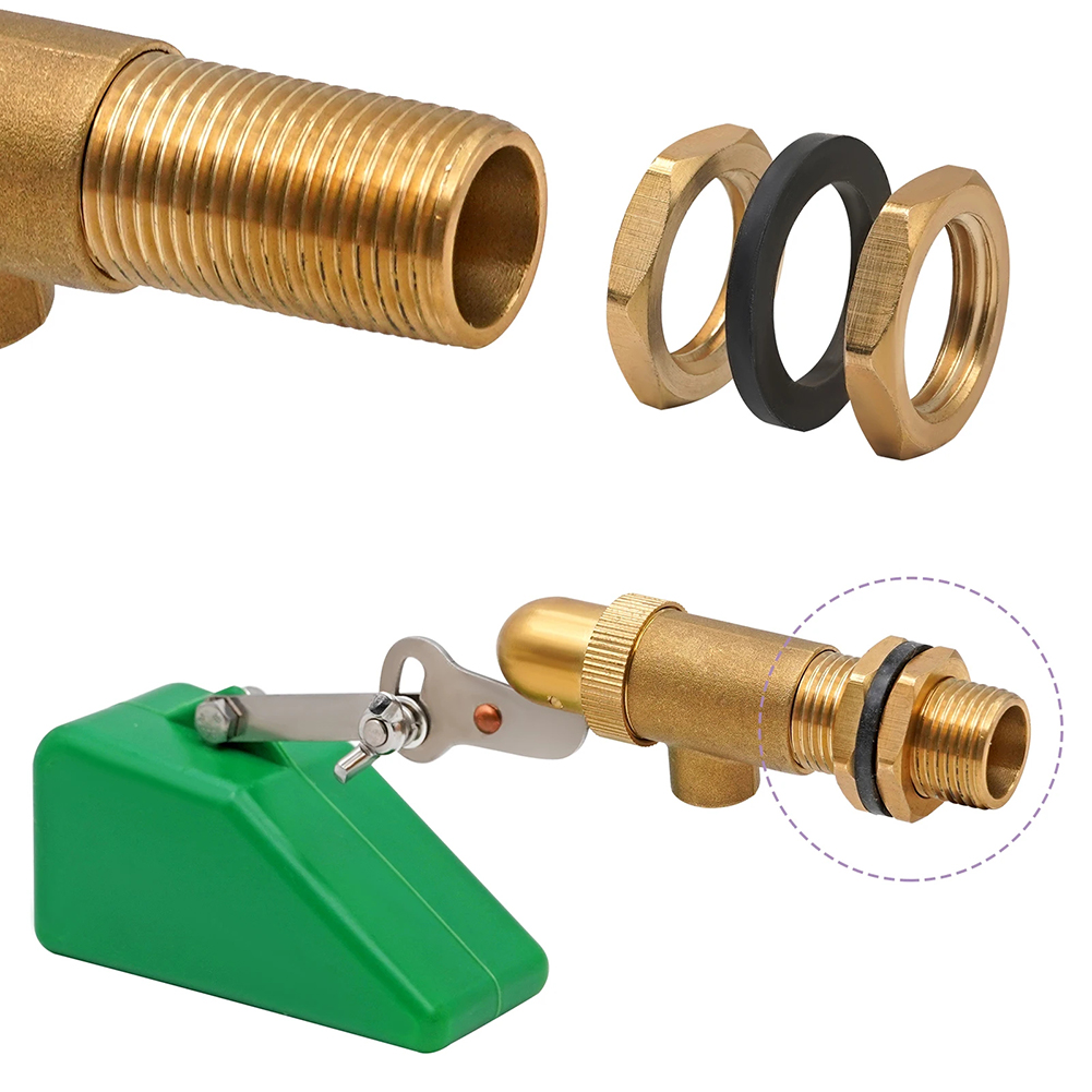Livestock Water Trough Float Valve - 真鍮製1/2インチフロートバルブ、水槽、池、トイレ、家畜用給水槽、噴水用の連続給水用