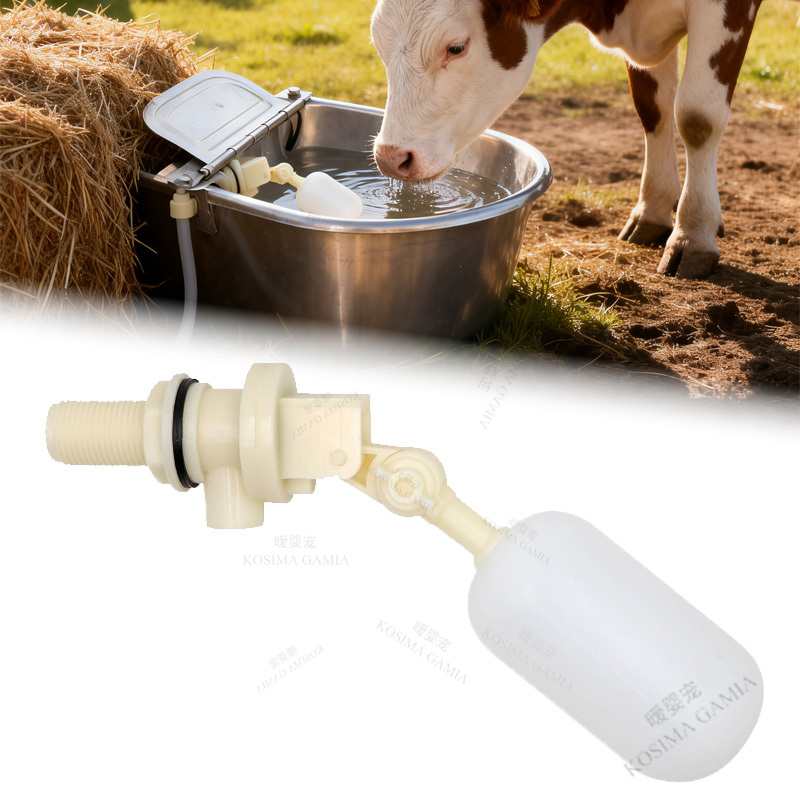 Livestock Water Trough Float Valve - 農場家畜用1/2インチ牛用フロートバルブ自動給水ボウル馬山羊羊豚犬用水槽耐腐食性耐久性用品