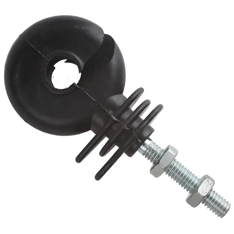 Electric Fence Insulator Post - 電気フェンス家禽リング亜鉛メッキ・スクリューイン木製ポスト電気フェンスシンサーターブラック