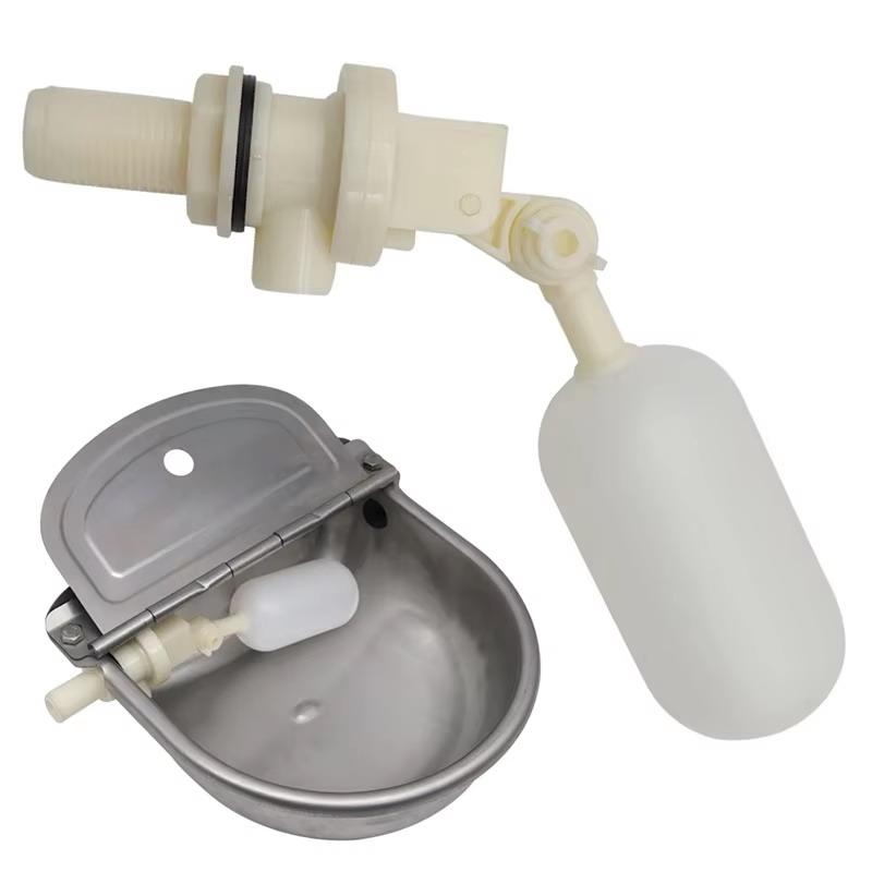 Livestock Water Trough Float Valve - 牛用ウォーターフロートバルブ 1/2インチ 自動給水器 馬、ヤギ、羊、豚、犬用ウォータートラフ 農場家畜用品