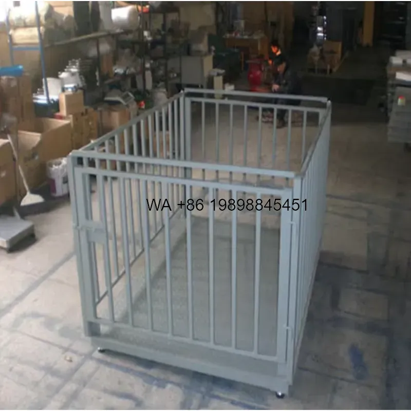 Cattle Weighing Scale Digital - Wmwmnu ポータブルデジタル液晶表示合金鋼製動物用計量器 SCS-P721。農場で使用する家畜用、特に牛や羊の計量に適した産業用フロアスケール。