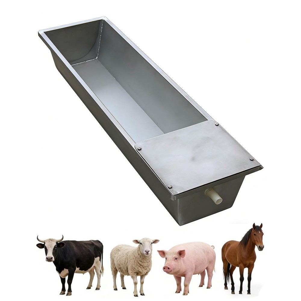 Livestock Water Trough Float Valve - 39インチ／59インチの家畜用給水槽、家畜用給餌槽。大容量で、フロートバルブキット付きの自動給水式。動物用。