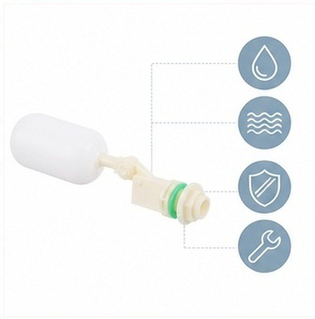 Livestock Water Trough Float Valve - 家畜用給水槽、牛、羊、馬、噴水、池用の自動フロートバルブ式プラスチック製水位調整器