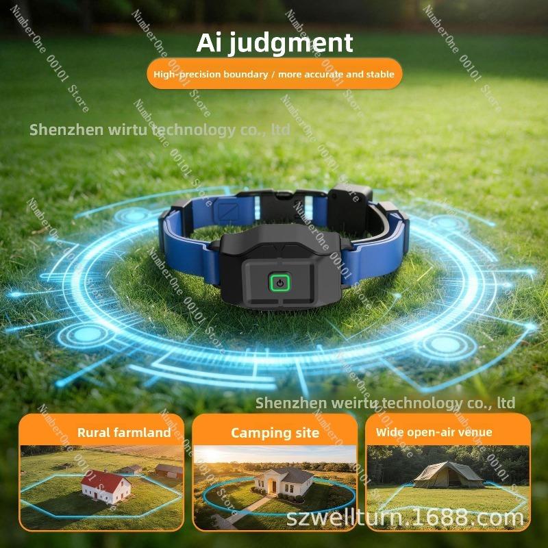 Gps Tracker Cattle Collar - 国境を越えて使える多機能ペット用電子柵、GPS搭載ワイヤレス電子柵、スマートペット用首輪。