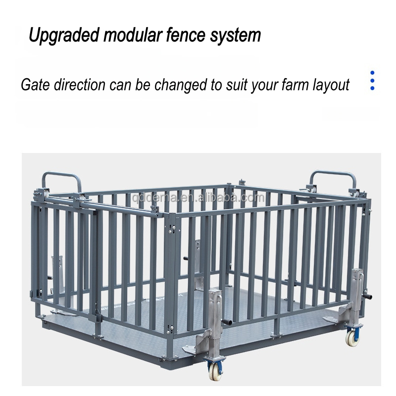Cattle Weighing Scale Digital - 柵付き家畜計量スケール、2x3mデジタル牛豚計量スケール（安全ゲート付き）、酪農場向け耐腐食性