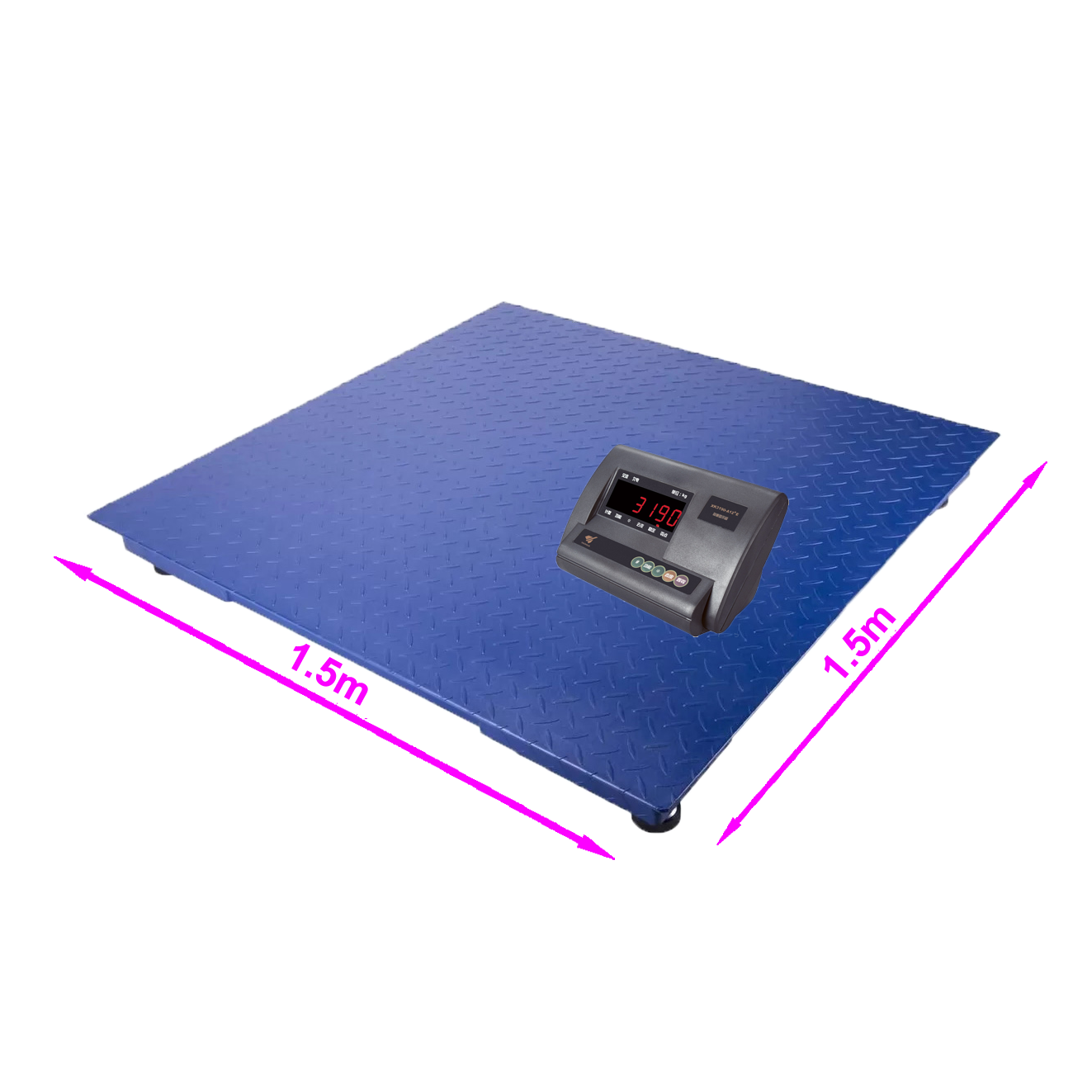 Cattle Weighing Scale Digital - 1.2x1.2m デジタルプラットフォームスケール 0-3トン 工業用フロアスケール A12E インジケーター付き