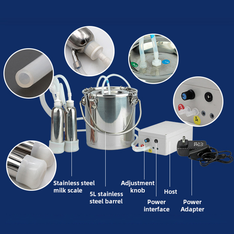 3L/5L 電気式パルス式搾乳機、ポータブル真空搾乳機、ステ - Goat Milking Machine Portable のレビューと価格