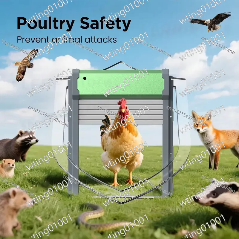 タイマーと光センサー付き自動開閉式鶏小屋ドアオープナー、自動 - Automatic Chicken Door Opener Solar のレビューと価格