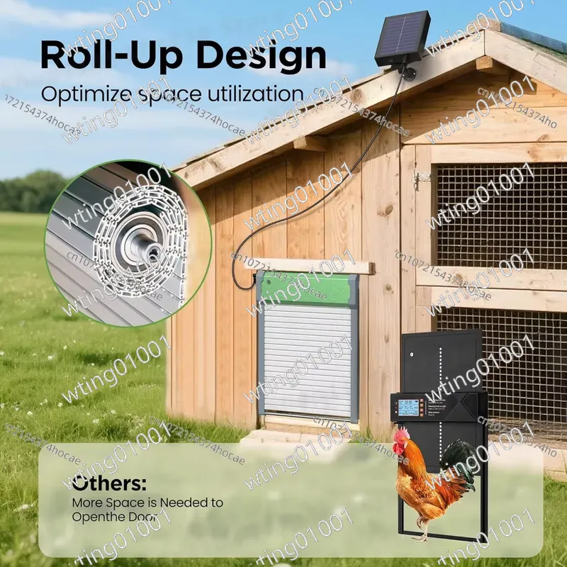 タイマーと光センサー付き自動開閉式鶏小屋ドアオープナー、自動 - Automatic Chicken Door Opener Solar のレビューと価格
