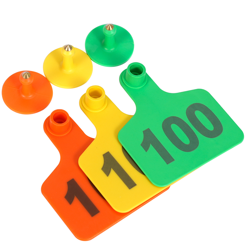 動物識別用耳タグ100個入り。文字なし。子牛、豚、牛、羊など - Cattle Ear Tag Applicator のレビューと価格