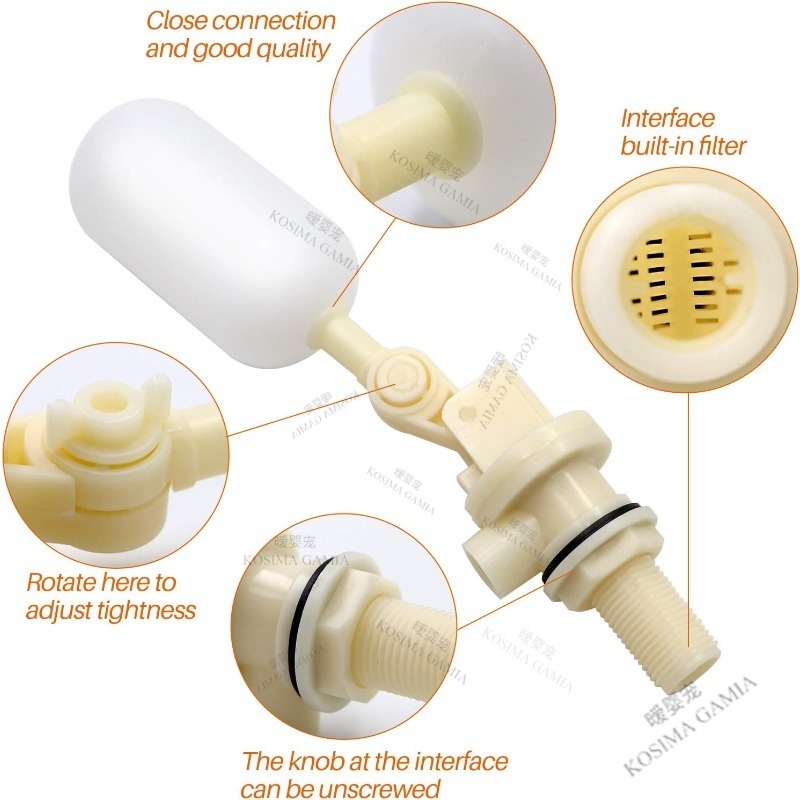 農場家畜用1/2インチ牛用フロートバルブ自動給水ボウル馬山羊 - Livestock Water Trough Float Valve のレビューと価格