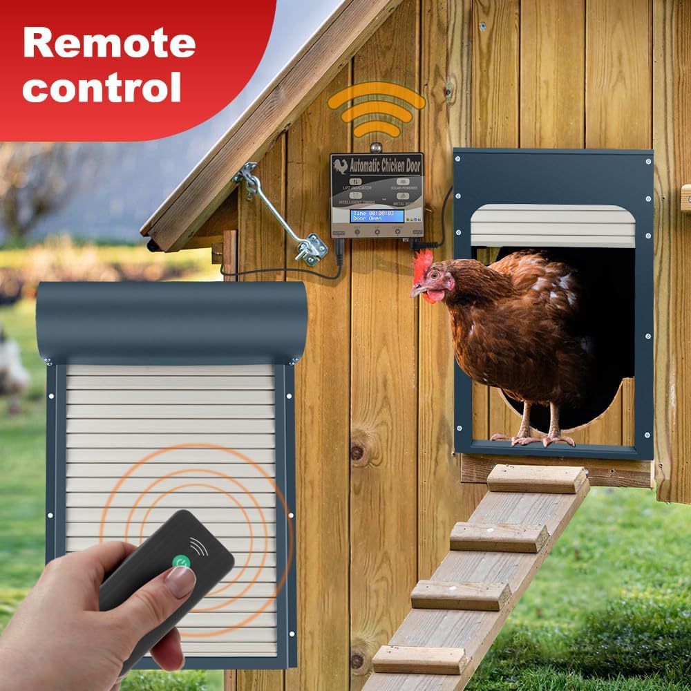 2024年 ソーラー式鶏小屋ドアセンサー アルミ製リモコン付 - Automatic Chicken Door Opener Solar のレビューと価格
