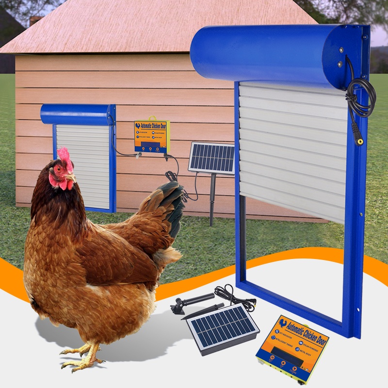 タイマー付き自動ソーラー鶏小屋ドア、金属製巻き上げカーテン、 - Automatic Chicken Door Opener Solar のレビューと価格