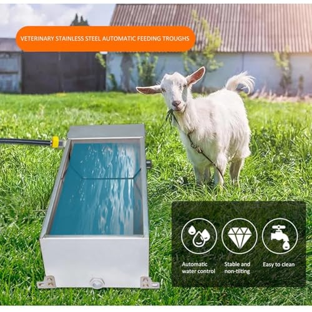 自動給水式家畜用給水槽。7.5Lの水タンクとフロートバルブを - Livestock Water Trough Float Valve のレビューと価格