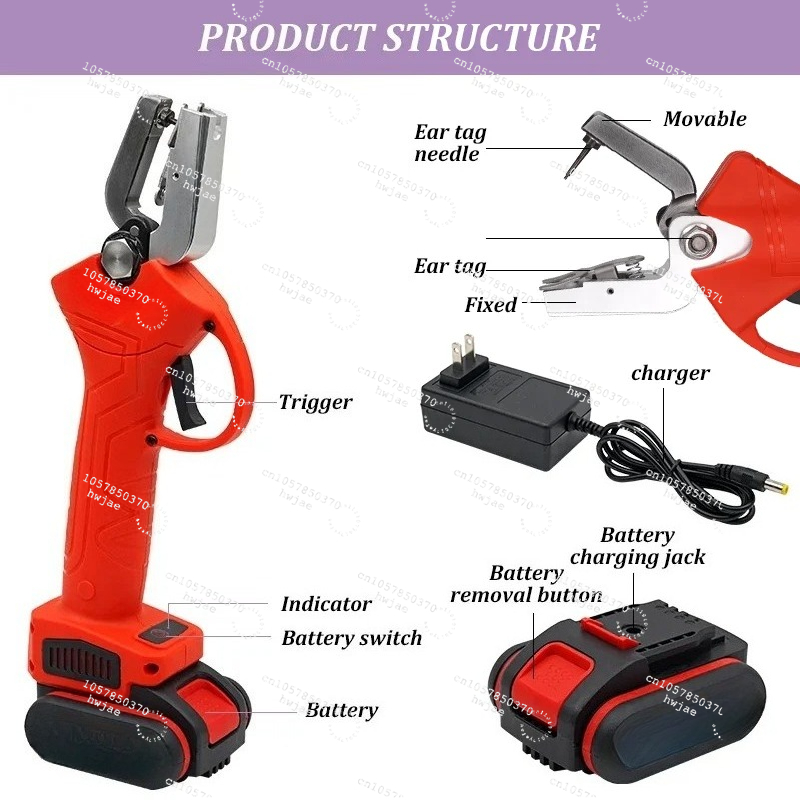 自動反動式動物耳標プライヤー、牛、羊、家畜用電動耳標装着器 - Cattle Ear Tag Applicator のレビューと価格