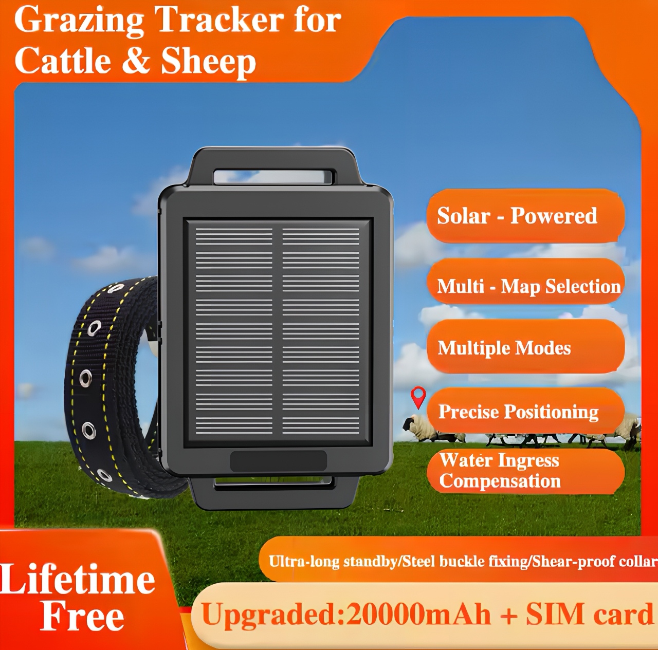 2025年モデル F30 4G北斗衛星スマートGPSトラッカ - Animal Gps Tracker 4G Solar のレビューと価格