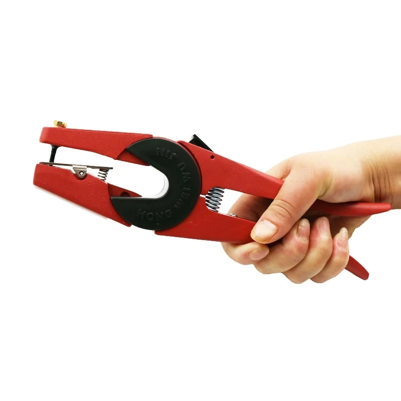 1個 動物耳標銃 赤色合金素材 羊、ヤギ、豚、牛、ウサギ用  - Cattle Ear Tag Applicator のレビューと価格