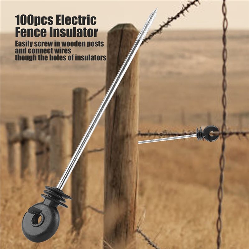 AEE4-100個入り 電気柵用絶縁体 プラスチック製リング - Electric Fence Insulator Post のレビューと価格