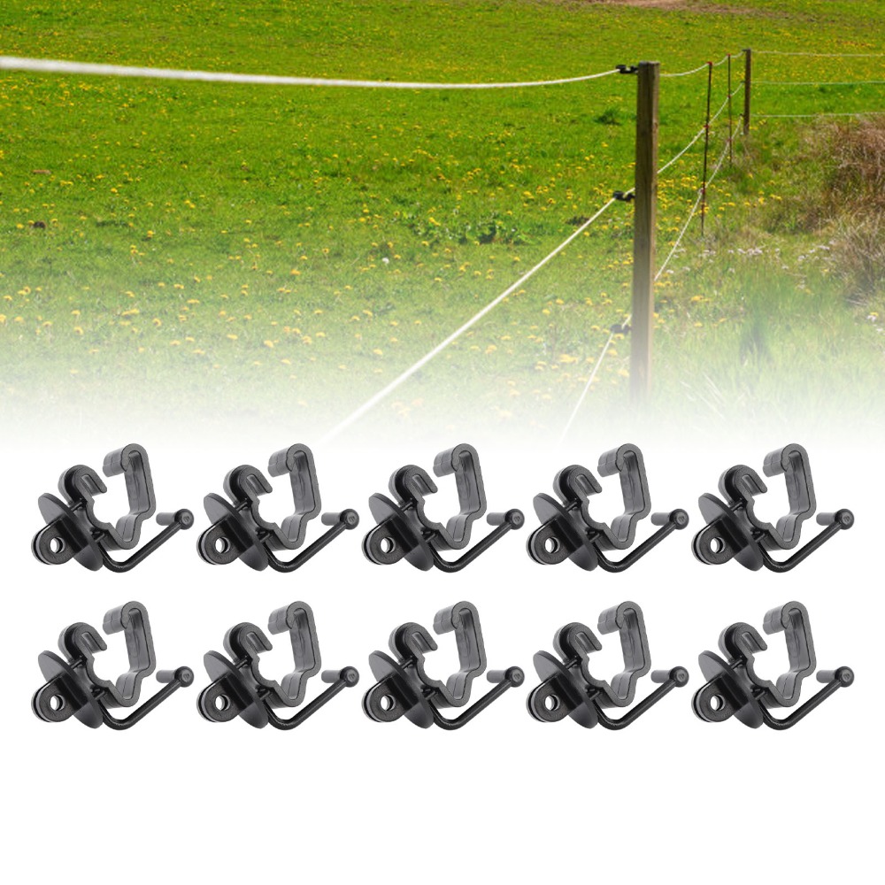 25個入り プラスチック製Tポスト用インシュレーター ブラッ - Electric Fence Insulator Post のレビューと価格