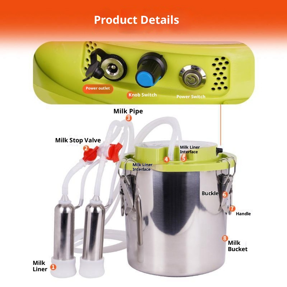 8L/12L/16L一体型搾乳機、牛・山羊・羊用電動パルス搾 - Goat Milking Machine Portable のレビューと価格