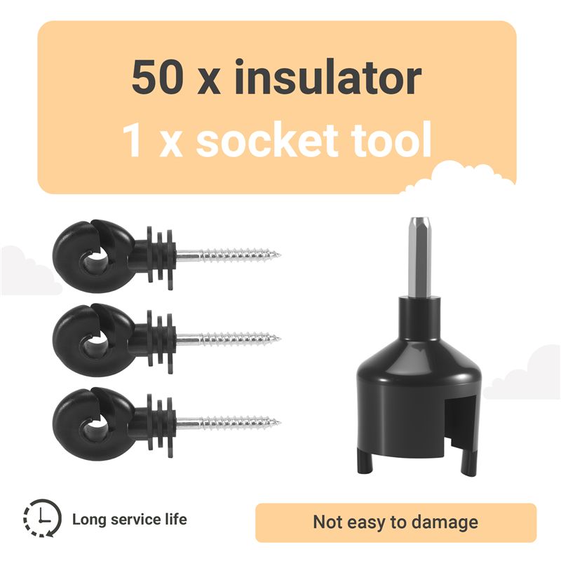 HRBAJ製 電気柵用絶縁体、柵リング、木製支柱用絶縁体、絶 - Electric Fence Insulator Post のレビューと価格