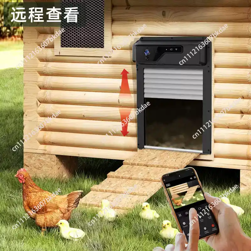 太陽光発電式の自動リモコン操作式鶏舎ドア開閉装置（カメラ付き - Automatic Chicken Door Opener Solar のレビューと価格