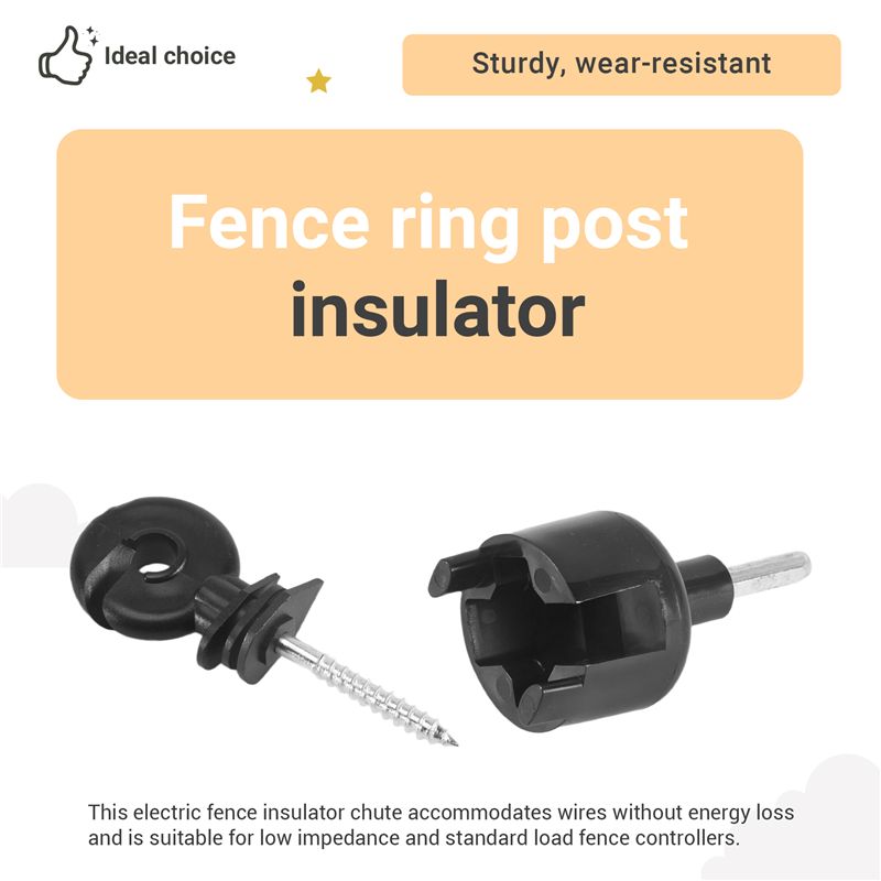 AT63 電気柵用絶縁体、柵リング、木製支柱用絶縁体、絶縁体 - Electric Fence Insulator Post のレビューと価格