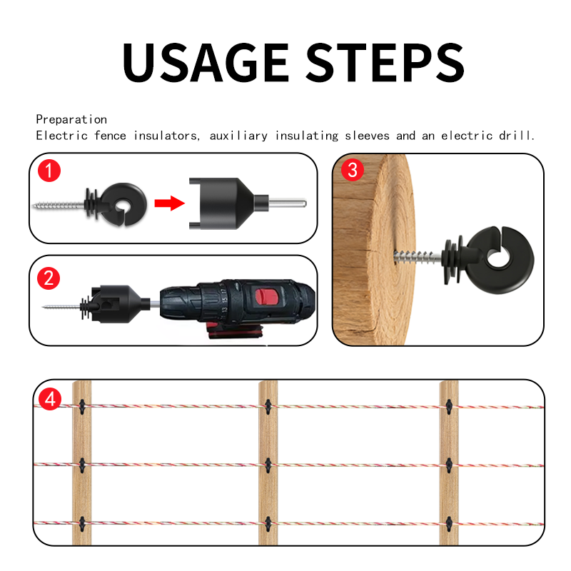 80個入り電気柵用絶縁体、1つの設置ツールキット、Tポスト木 - Electric Fence Insulator Post のレビューと価格