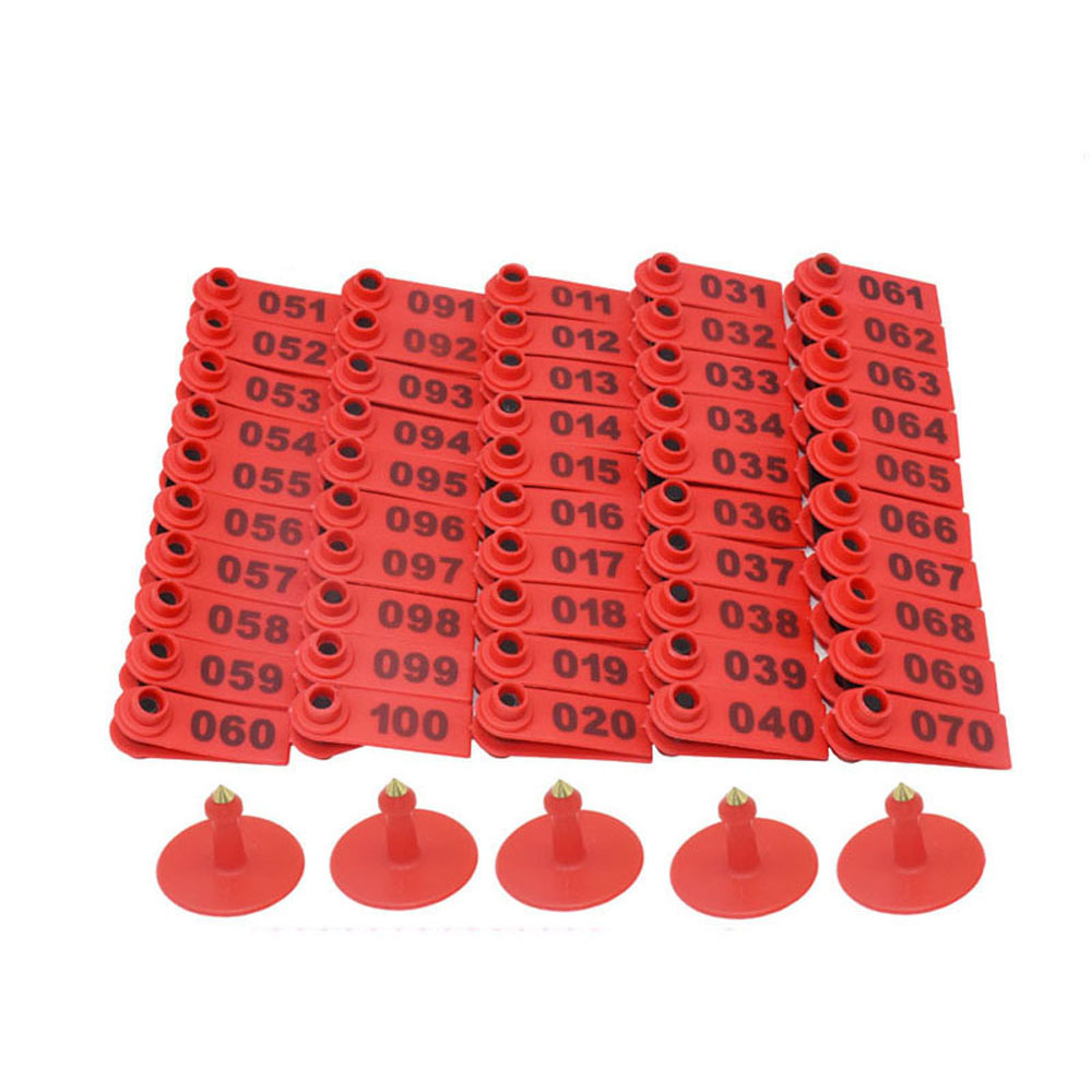 No. 001-100のフセシアータグカード動物識別マーク番 - Cattle Ear Tag Applicator のレビューと価格