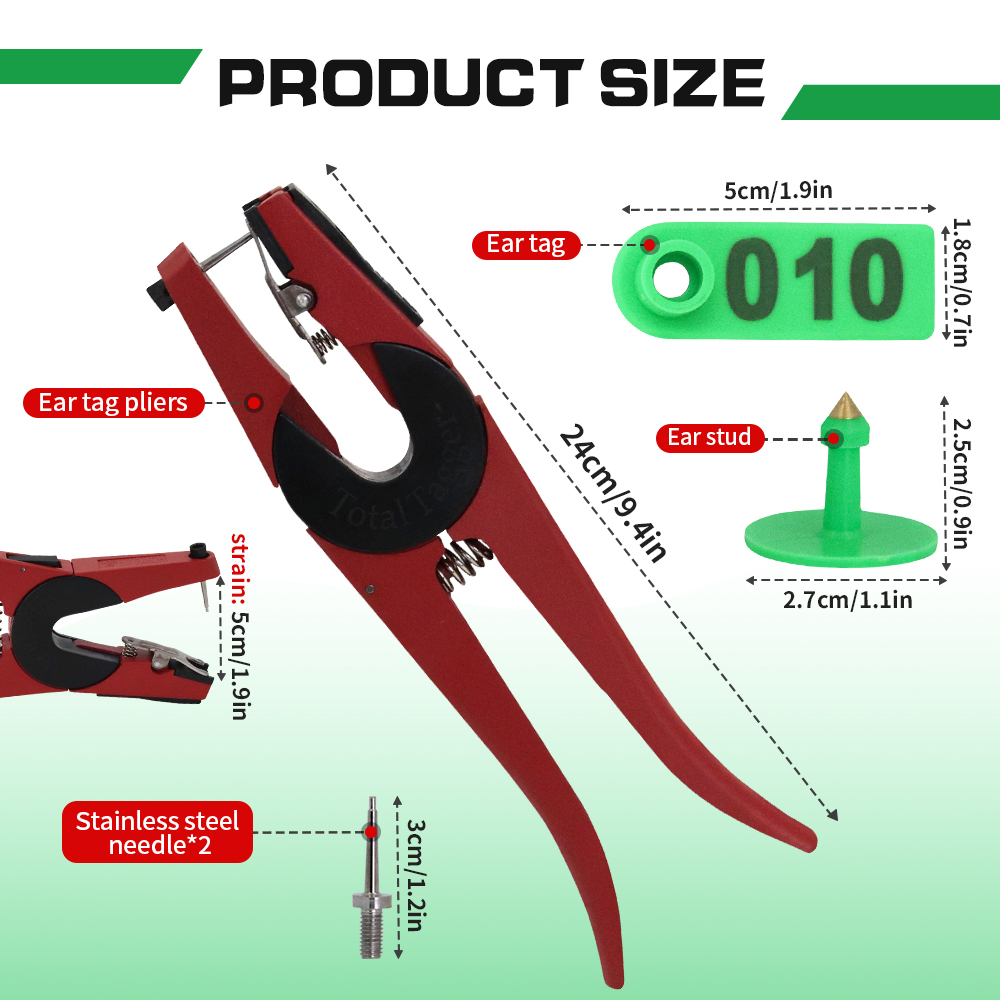 100個入り 羊耳標プライヤー 001-100 プラスチック - Cattle Ear Tag Applicator のレビューと価格