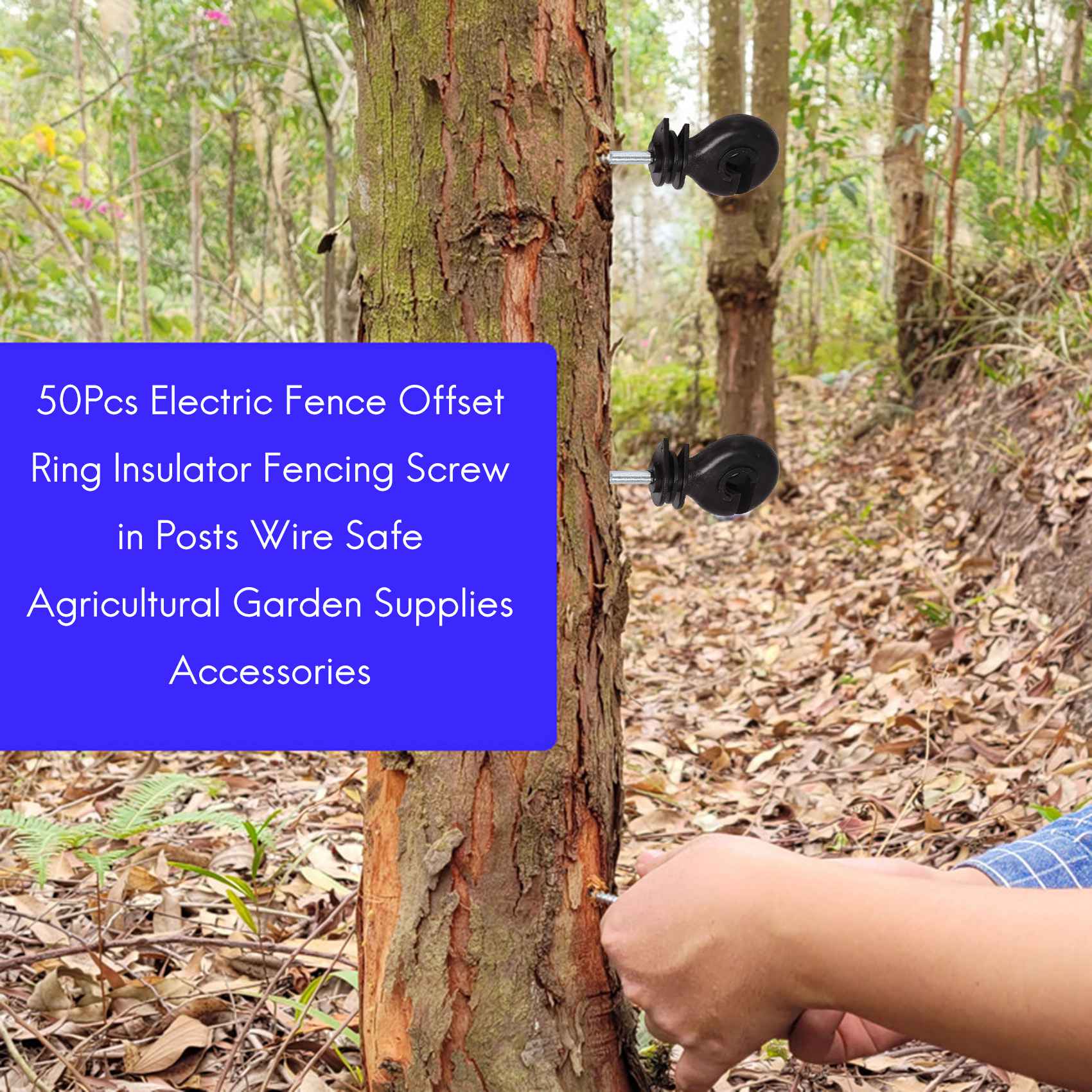GTS 50個入り 電気柵オフセットリングインシュレーター  - Electric Fence Insulator Post のレビューと価格