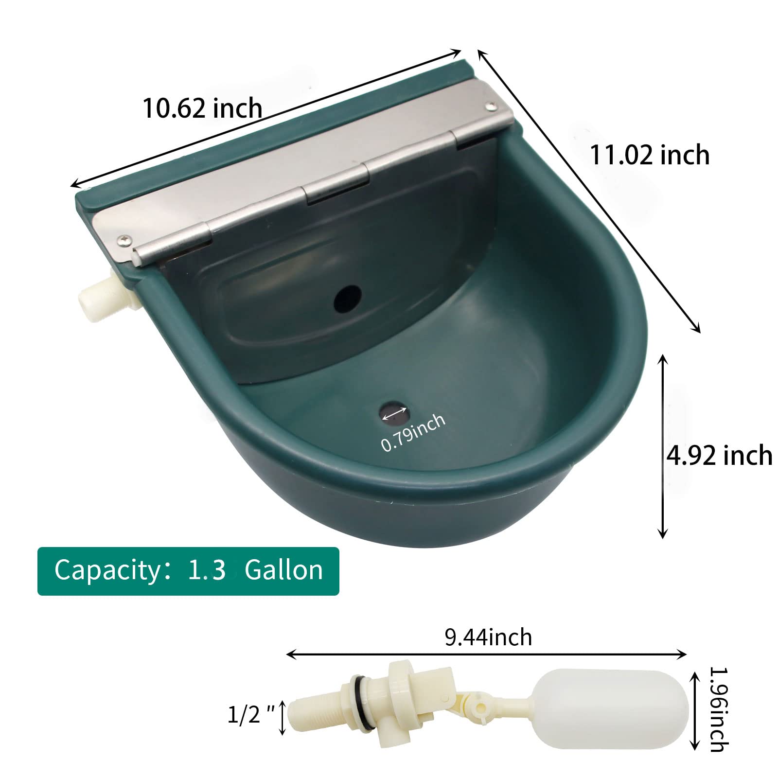 自動給水器 プラスチック製家畜用給水器 フロートバルブ付き  - Livestock Water Trough Float Valve のレビューと価格