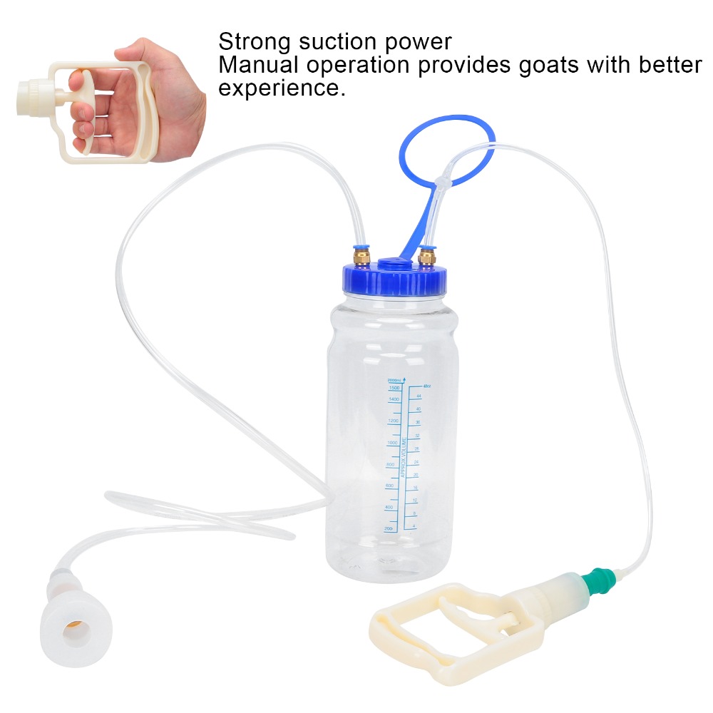 1台の真空圧力ポンプ式ヤギ搾乳機。単一ヘッド設計、透明な素材 - Goat Milking Machine Portable のレビューと価格