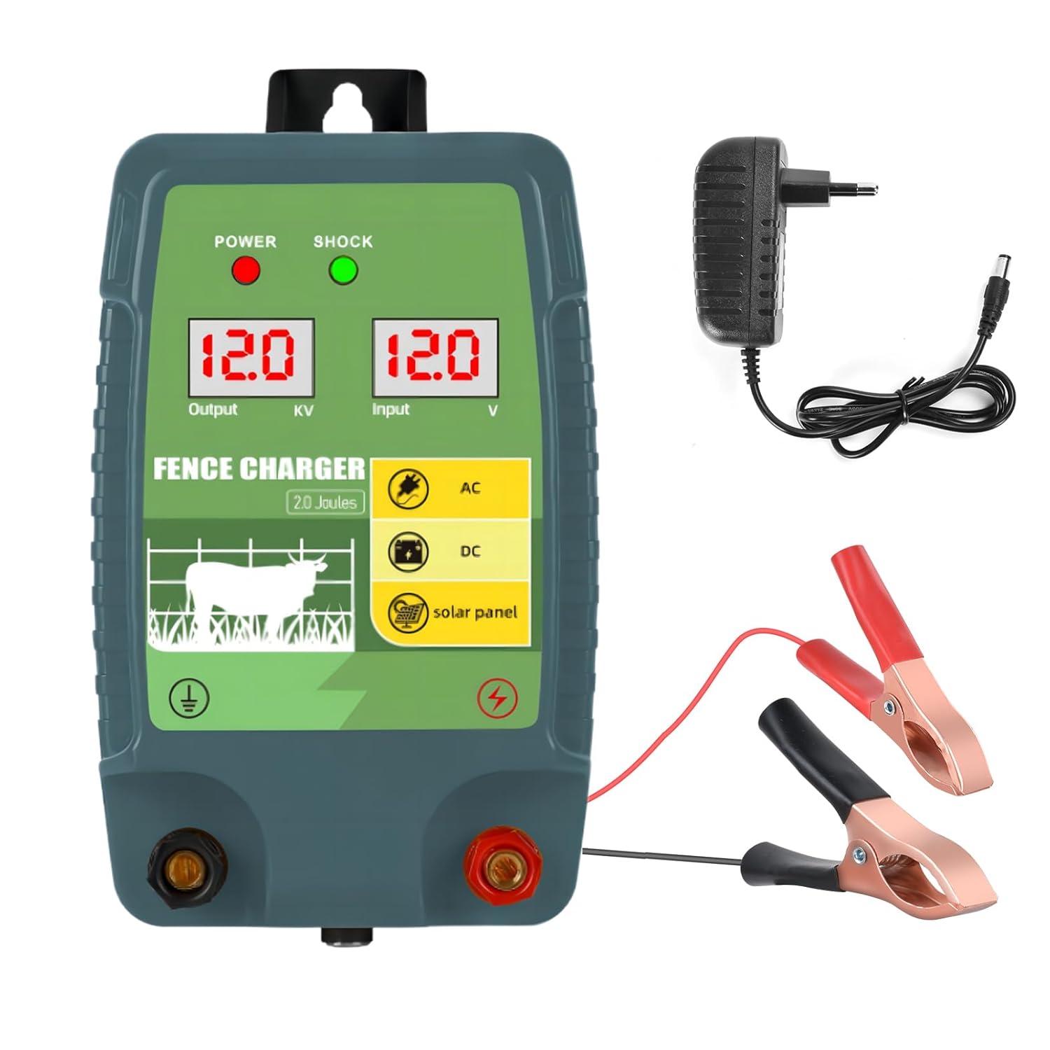 12Vソーラーバッテリー駆動の電気柵エナジャイザー、牧場の牛 - Livestock Fence Energizer 12V のレビューと価格
