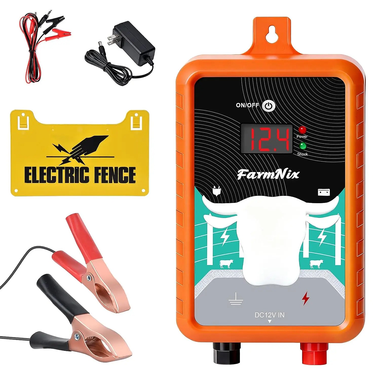 15マイル24KM電気柵用エナジャイザー 4ジュール LCD - Livestock Fence Energizer 12V のレビューと価格